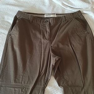Army green chino pants